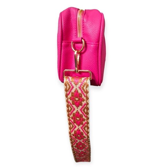 "The Sunday Bruncher" Hot Pink Cosmopolitan Camera Style Adjustable Strap Bag - Picture 5 of 16
